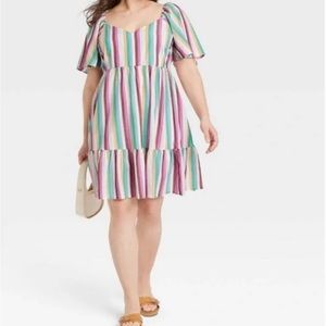 🌸 Ava & Viv flattering flutter sleeve dress 🌸